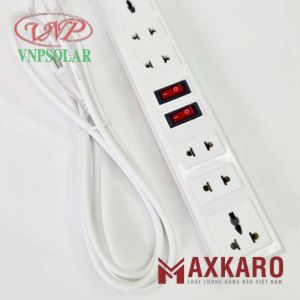 Ổ 6 cửa Trắng 2 công tắc 2,8m
