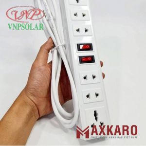 Ổ 6 cửa Trắng 2 công tắc 4,8m
