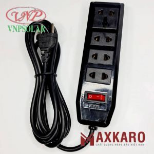 Ổ 4 cửa 1 công tắc màu đen 2,5m